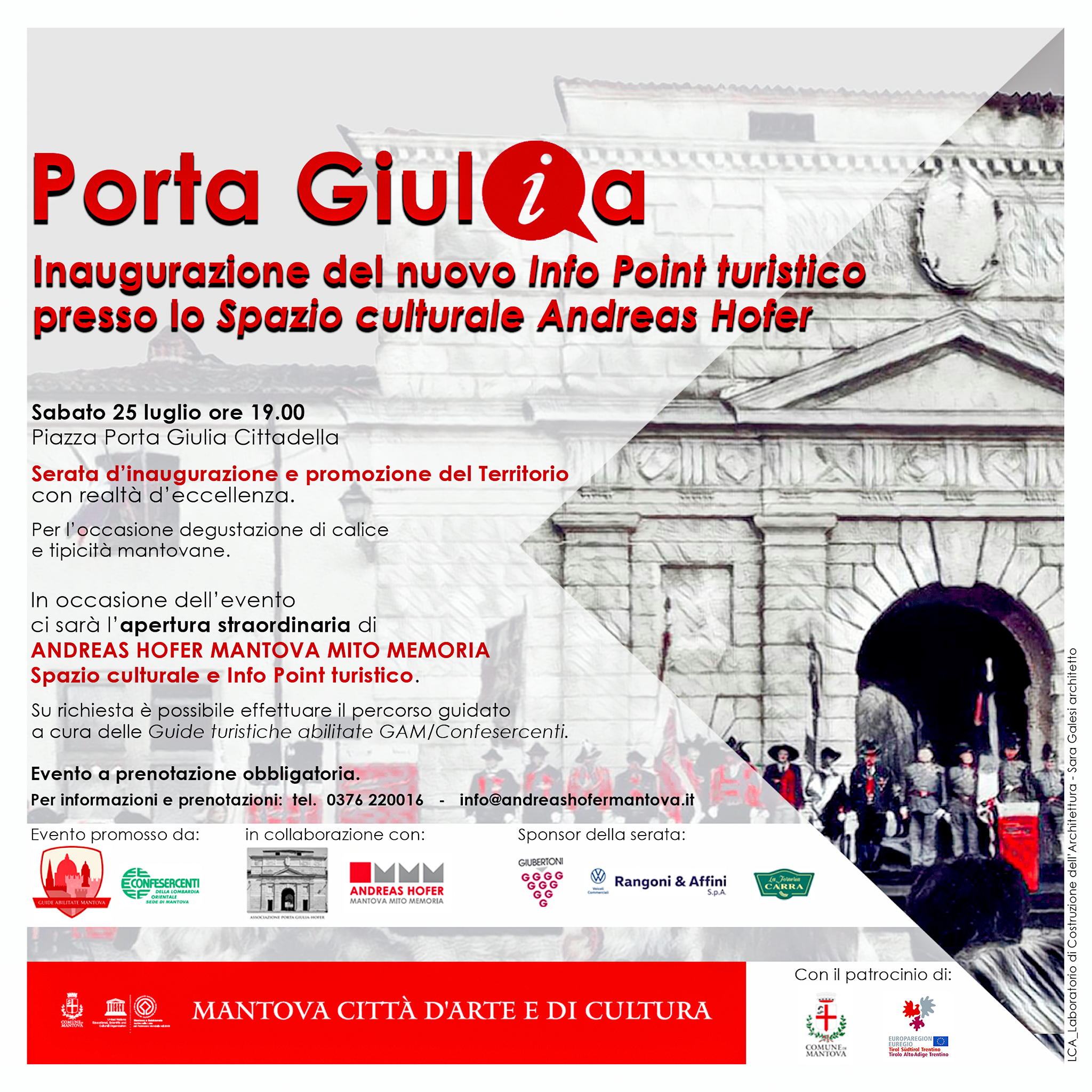 Porta Giulia ora è anche Info Point Turistico.